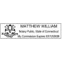 Connecticut Pink Rectangle Notary Stamp