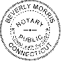 Connecticut Round Pink Notary Seal