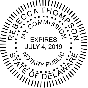 Delaware Round Pink Notary Seal