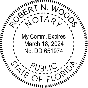 Florida Round Pink Notary Seal