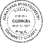 Georgia with Expiration Round Pink Notary Seal
