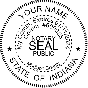 Indiana Round Pink Notary Seal