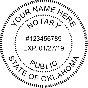 Oklahoma Round Pink Notary Seal