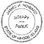 Rhode Island Round Pink Notary Seal
