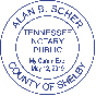 Tennessee Pink Round Notary Stamp