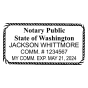 Washington State Rectangle Notary Seal