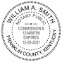 Kentucky Round Pink Notary Seal