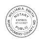Maryland Round Pink Notary Seal