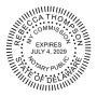 Delaware Notary Public Round Stamp Seal