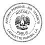Louisiana Notary Round Seal - Choose Stamp or Embosser