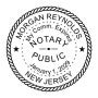 New Jersey Round Notary Seal - Choose Stamp or Embosser