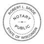 Wisconsin Round Notary Seal - Choose Stamp or Embosser