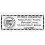 Arizona Pink Rectangle Notary Stamp