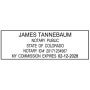 Colorado Pink Rectangle Notary Stamp