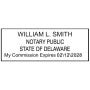 Delaware Pink Rectangle Notary Stamp