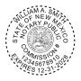 New Mexico Round Pink Notary Seal