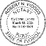Florida Round Pink Notary Seal