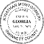 Georgia with Expiration Round Pink Notary Seal