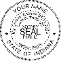 Indiana Round Pink Notary Seal