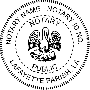 Louisiana Round Pink Notary Seal