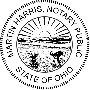 Ohio Round Pink Notary Seal