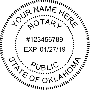 Oklahoma Round Pink Notary Seal