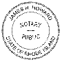 Rhode Island Round Pink Notary Seal