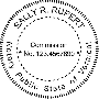Vermont Round Pink Notary Seal