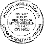 Virginia Round Pink Notary Seal