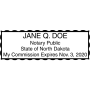 North Dakota Rectangular Notary Stamp