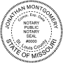 Missouri Round Pink Notary Seal