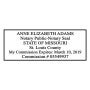 Missouri Notary Rectangle Seal