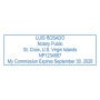 U.S. Virgin Islands Rectangle Notary Stamp