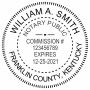 Kentucky Round Pink Notary Seal