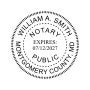 Maryland Round Pink Notary Seal