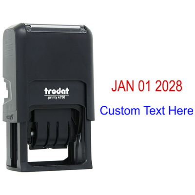 Self-Inking Custom Text Dater Stamp - alternate view