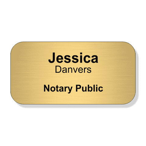 1.5" x 3" Engraved Notary Name Tag