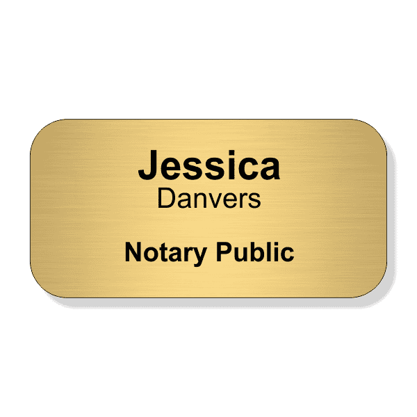 Engraved Notary Name Tag