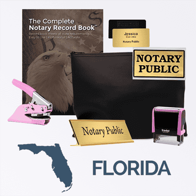 Florida Pink Deluxe Notary Kit