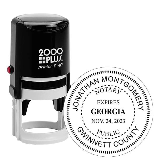 Georgia with Expiration Round Notary Stamp