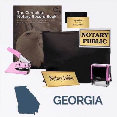 Georgia Pink Deluxe Notary Kit