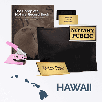 Hawaii Pink Deluxe Notary Kit