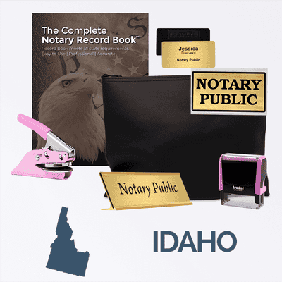 Idaho Pink Deluxe Notary Kit 