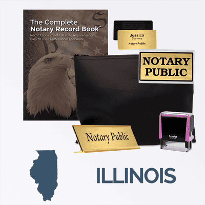 Illinois Pink Deluxe Notary Kit