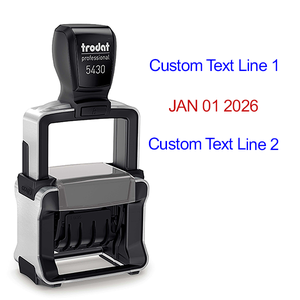 Trodat Professional Top and Bottom Line Custom Dater Stamp Body and Design