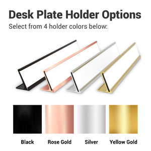 4 Color Choices For Desk Plate Holders