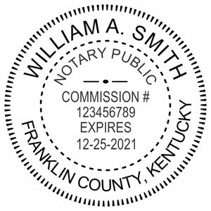 Kentucky Notary Round Stamp Imprint