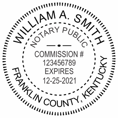 Kentucky Notary Round Pink Seal Embosser - alternate view