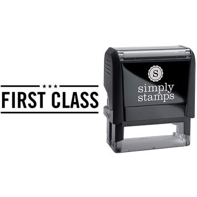 First Class with Stars Business Stamp