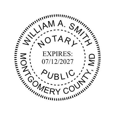 Maryland Notary Round Seal Embosser - alternate view